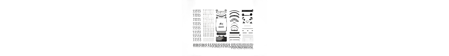 disassembled typewriter