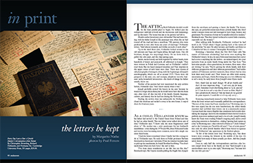 layout: the letters he kept